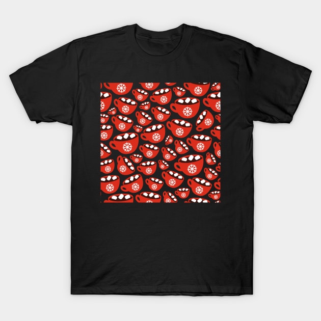 Hot chocolate pattern T-Shirt by Nikamii